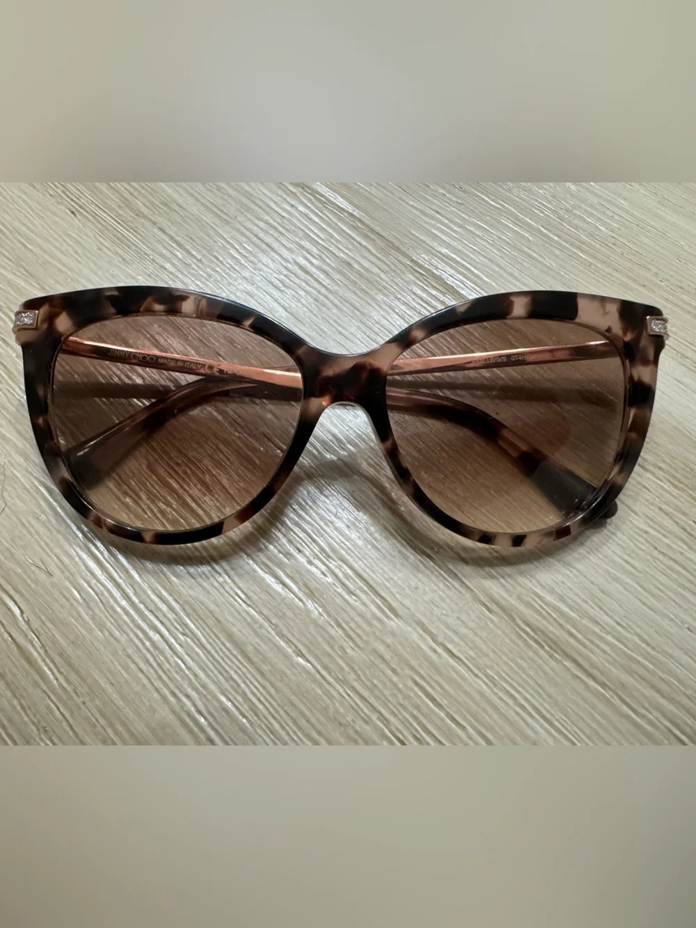 JIMMY CHOOSE RALEIGH/S 0T4H Tortoiseshell Cat-Eye Women's Sunglasses